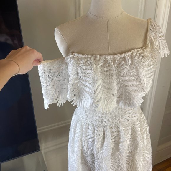 Lovers and Friends x REVOLVE Dream Vacay Dress, White, Off Shoulder, Small - Picture 7 of 15